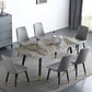 Rectangle Dining Site Table Luxury Style Stone Dining Room Collection with 4-foot Gray Without Chairs Clearhalo ' dining_table' 'Dining Tables & Seating' 'Dining Tables' 'furn' 'furn_dining_table' 'Furniture' 'furniture_dining_table' 'Kitchen & Dining Furniture' 'kitchen&dining_furn' 'kitchen' 'kitchen_dining_table' 3958913