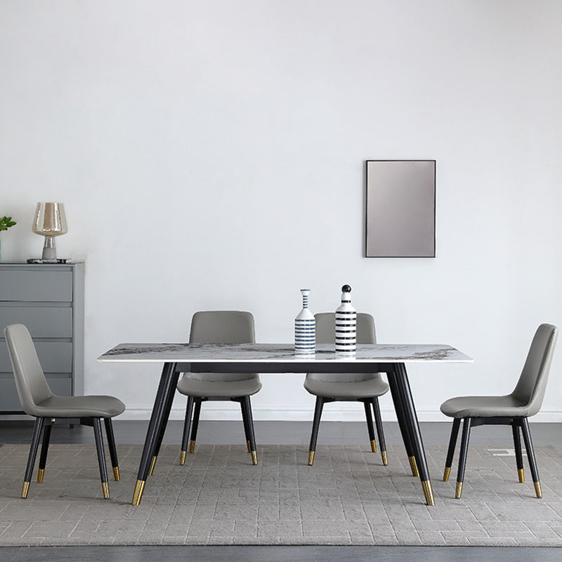 Rectangle Dining Site Table Luxury Style Stone Dining Room Collection with 4-foot Clearhalo ' dining_table' 'Dining Tables & Seating' 'Dining Tables' 'furn' 'furn_dining_table' 'Furniture' 'furniture_dining_table' 'Kitchen & Dining Furniture' 'kitchen&dining_furn' 'kitchen' 'kitchen_dining_table' 3958915
