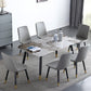 Rectangle Dining Site Table Luxury Style Stone Dining Room Collection with 4-foot Pandora Gold Without Chairs Clearhalo ' dining_table' 'Dining Tables & Seating' 'Dining Tables' 'furn' 'furn_dining_table' 'Furniture' 'furniture_dining_table' 'Kitchen & Dining Furniture' 'kitchen&dining_furn' 'kitchen' 'kitchen_dining_table' 3958916