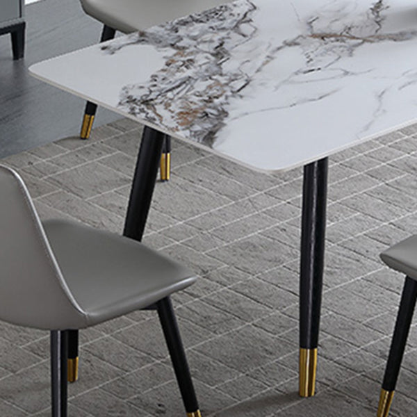 Rectangle Dining Site Table Luxury Style Stone Dining Room Collection with 4-foot Clearhalo ' dining_table' 'Dining Tables & Seating' 'Dining Tables' 'furn' 'furn_dining_table' 'Furniture' 'furniture_dining_table' 'Kitchen & Dining Furniture' 'kitchen&dining_furn' 'kitchen' 'kitchen_dining_table' 3958921