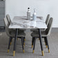 Rectangle Dining Site Table Luxury Style Stone Dining Room Collection with 4-foot Clearhalo ' dining_table' 'Dining Tables & Seating' 'Dining Tables' 'furn' 'furn_dining_table' 'Furniture' 'furniture_dining_table' 'Kitchen & Dining Furniture' 'kitchen&dining_furn' 'kitchen' 'kitchen_dining_table' 3958923