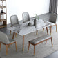 Rectangle Dining Site Table Stone Dining Room Collection with Solid Wood Base Clearhalo ' dining_table' 'Dining Tables & Seating' 'Dining Tables' 'furn' 'furn_dining_table' 'Furniture' 'furniture_dining_table' 'Kitchen & Dining Furniture' 'kitchen&dining_furn' 'kitchen' 'kitchen_dining_table' 3958930