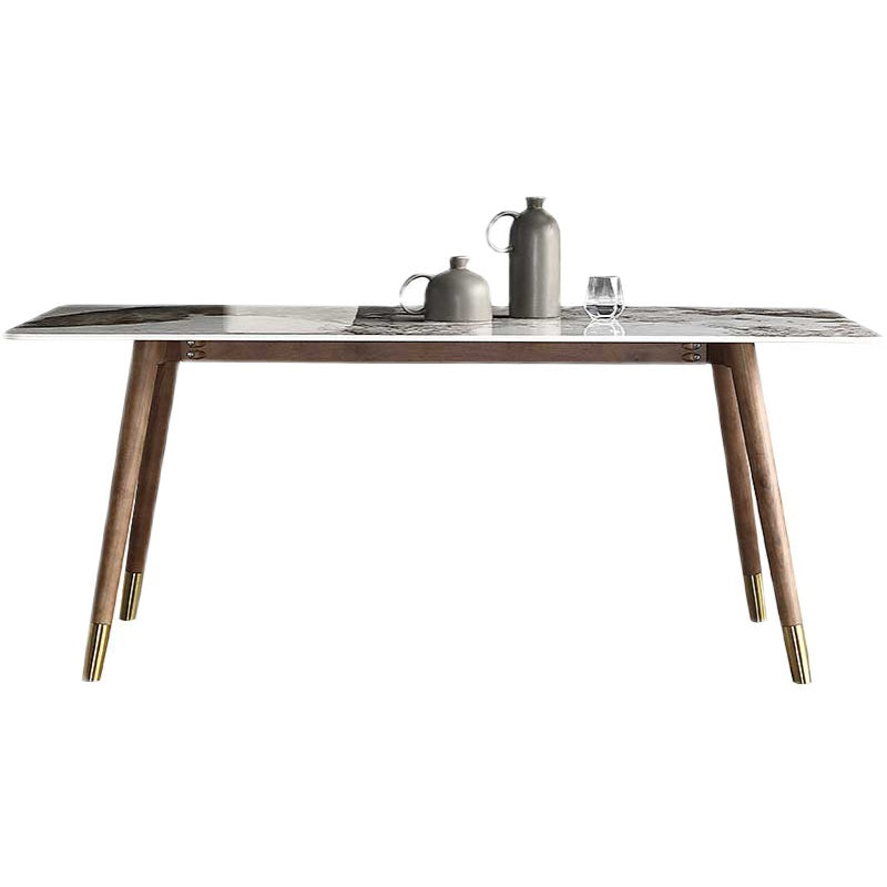 Rectangle Dining Site Table Stone Dining Room Collection with Solid Wood Base Clearhalo ' dining_table' 'Dining Tables & Seating' 'Dining Tables' 'furn' 'furn_dining_table' 'Furniture' 'furniture_dining_table' 'Kitchen & Dining Furniture' 'kitchen&dining_furn' 'kitchen' 'kitchen_dining_table' 3958936