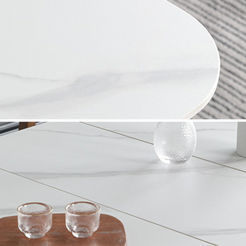 Rectangle Extendable Stone Dining Site Table Traditional Luxury 4 Legs Dinette Table Clearhalo ' dining_table' 'Dining Tables & Seating' 'Dining Tables' 'furn' 'furn_dining_table' 'Furniture' 'furniture_dining_table' 'Kitchen & Dining Furniture' 'kitchen&dining_furn' 'kitchen' 'kitchen_dining_table' 3958955