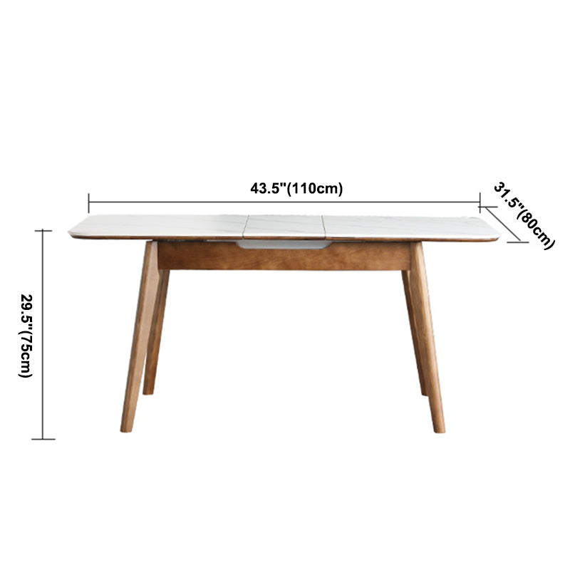 Rectangle Extendable Stone Dining Site Table Traditional Luxury 4 Legs Dinette Table Clearhalo ' dining_table' 'Dining Tables & Seating' 'Dining Tables' 'furn' 'furn_dining_table' 'Furniture' 'furniture_dining_table' 'Kitchen & Dining Furniture' 'kitchen&dining_furn' 'kitchen' 'kitchen_dining_table' 3958958