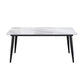 Industrial Sintered Stone Dining Table Carbon Steel Base Rectangle Table for Home White Without Chairs Clearhalo ' dining_table' 'Dining Tables & Seating' 'Dining Tables' 'furn' 'furn_dining_table' 'Furniture' 'furniture_dining_table' 'Kitchen & Dining Furniture' 'kitchen&dining_furn' 'kitchen' 'kitchen_dining_table' 3958966