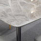 Industrial Sintered Stone Dining Table Carbon Steel Base Rectangle Table for Home Clearhalo ' dining_table' 'Dining Tables & Seating' 'Dining Tables' 'furn' 'furn_dining_table' 'Furniture' 'furniture_dining_table' 'Kitchen & Dining Furniture' 'kitchen&dining_furn' 'kitchen' 'kitchen_dining_table' 3958967