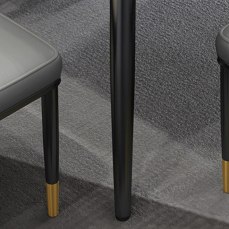 Industrial Sintered Stone Dining Table Carbon Steel Base Rectangle Table for Home Clearhalo ' dining_table' 'Dining Tables & Seating' 'Dining Tables' 'furn' 'furn_dining_table' 'Furniture' 'furniture_dining_table' 'Kitchen & Dining Furniture' 'kitchen&dining_furn' 'kitchen' 'kitchen_dining_table' 3958968