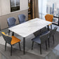 Industrial Sintered Stone Dining Table Carbon Steel Base Rectangle Table for Home Clearhalo ' dining_table' 'Dining Tables & Seating' 'Dining Tables' 'furn' 'furn_dining_table' 'Furniture' 'furniture_dining_table' 'Kitchen & Dining Furniture' 'kitchen&dining_furn' 'kitchen' 'kitchen_dining_table' 3958972