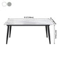 Industrial Sintered Stone Dining Table Carbon Steel Base Rectangle Table for Home Clearhalo ' dining_table' 'Dining Tables & Seating' 'Dining Tables' 'furn' 'furn_dining_table' 'Furniture' 'furniture_dining_table' 'Kitchen & Dining Furniture' 'kitchen&dining_furn' 'kitchen' 'kitchen_dining_table' 3958975