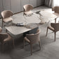 Metal Traditional Luxury Rectangle Table Sintered Stone Indoor Table with Pedestal Base Clearhalo ' dining_table' 'Dining Tables & Seating' 'Dining Tables' 'furn' 'furn_dining_table' 'Furniture' 'furniture_dining_table' 'Kitchen & Dining Furniture' 'kitchen&dining_furn' 'kitchen' 'kitchen_dining_table' 3958998