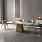 Metal Traditional Luxury Rectangle Table Sintered Stone Indoor Table with Pedestal Base Clearhalo ' dining_table' 'Dining Tables & Seating' 'Dining Tables' 'furn' 'furn_dining_table' 'Furniture' 'furniture_dining_table' 'Kitchen & Dining Furniture' 'kitchen&dining_furn' 'kitchen' 'kitchen_dining_table' 3959009
