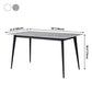 Industrial Sintered Stone 55" Wide Dining Table Rectangle Shape Table with 4 Legs Base Clearhalo ' dining_table' 'Dining Tables & Seating' 'Dining Tables' 'furn' 'furn_dining_table' 'Furniture' 'furniture_dining_table' 'Kitchen & Dining Furniture' 'kitchen&dining_furn' 'kitchen' 'kitchen_dining_table' 3959024