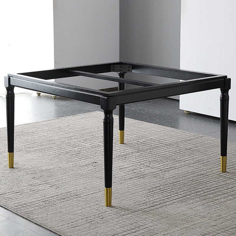 Stone Dining Site Table Industrial Style 4 Legs Dining Table for Kitchen Home Clearhalo ' dining_table' 'Dining Tables & Seating' 'Dining Tables' 'furn' 'furn_dining_table' 'Furniture' 'furniture_dining_table' 'Kitchen & Dining Furniture' 'kitchen&dining_furn' 'kitchen' 'kitchen_dining_table' 3959034