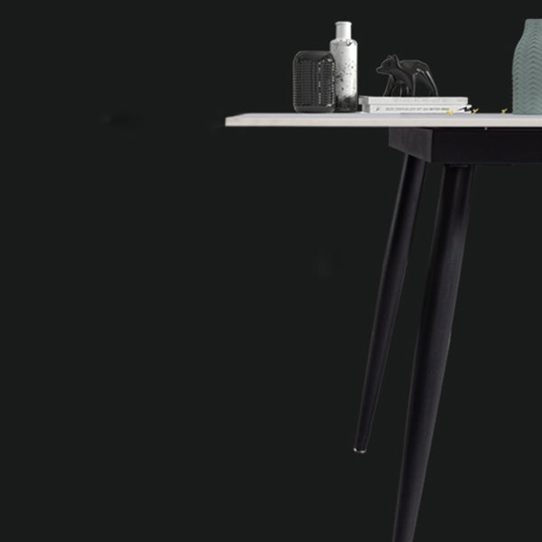 Rectangle Two-Color Dining Table Sintered Stone Table Industrial with 4 Legs Clearhalo ' dining_table' 'Dining Tables & Seating' 'Dining Tables' 'furn' 'furn_dining_table' 'Furniture' 'furniture_dining_table' 'Kitchen & Dining Furniture' 'kitchen&dining_furn' 'kitchen' 'kitchen_dining_table' 3959050
