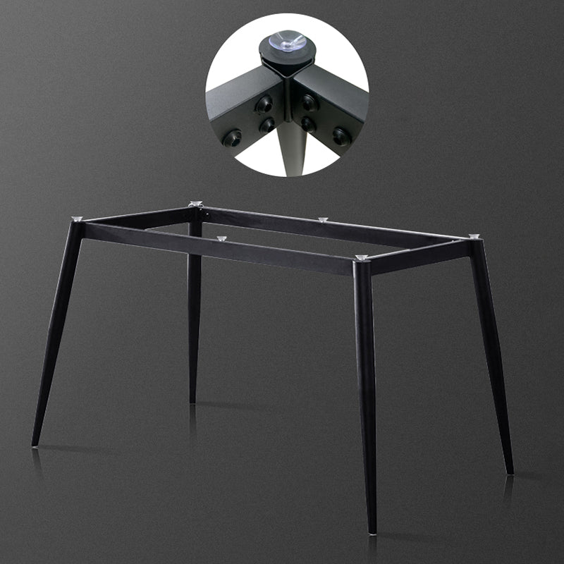 Rectangle Two-Color Dining Table Sintered Stone Table Industrial with 4 Legs Clearhalo ' dining_table' 'Dining Tables & Seating' 'Dining Tables' 'furn' 'furn_dining_table' 'Furniture' 'furniture_dining_table' 'Kitchen & Dining Furniture' 'kitchen&dining_furn' 'kitchen' 'kitchen_dining_table' 3959051