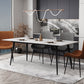Rectangle Two-Color Dining Table Sintered Stone Table Industrial with 4 Legs Clearhalo ' dining_table' 'Dining Tables & Seating' 'Dining Tables' 'furn' 'furn_dining_table' 'Furniture' 'furniture_dining_table' 'Kitchen & Dining Furniture' 'kitchen&dining_furn' 'kitchen' 'kitchen_dining_table' 3959057