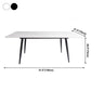 Rectangle Two-Color Dining Table Sintered Stone Table Industrial with 4 Legs Clearhalo ' dining_table' 'Dining Tables & Seating' 'Dining Tables' 'furn' 'furn_dining_table' 'Furniture' 'furniture_dining_table' 'Kitchen & Dining Furniture' 'kitchen&dining_furn' 'kitchen' 'kitchen_dining_table' 3959059