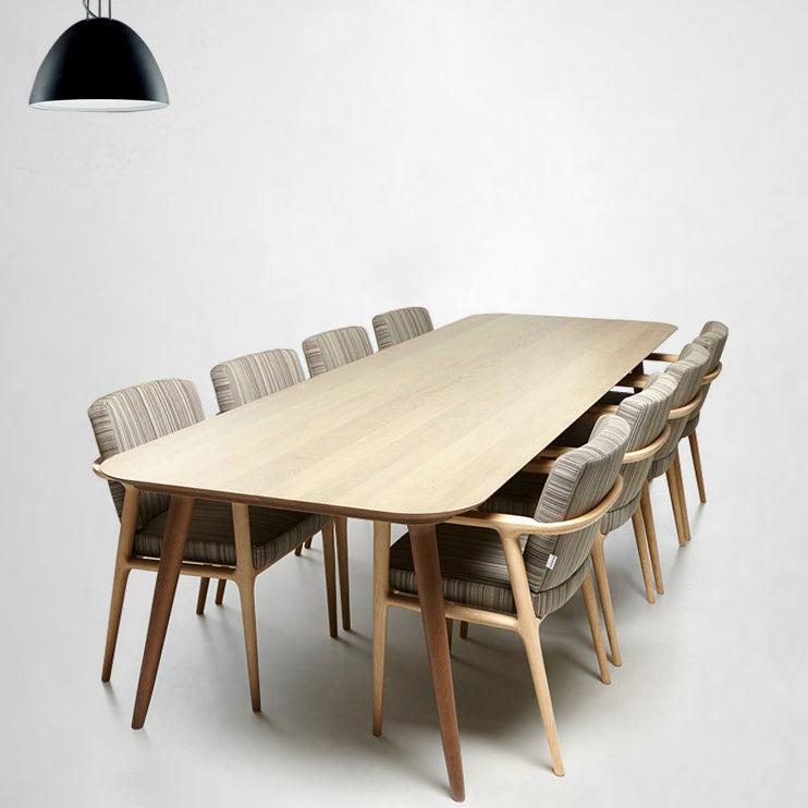 Rectangle 4 Legs Modern Style Dining Table Wood Color Fixed Table with Solid Wood Clearhalo ' dining_table' 'Dining Tables & Seating' 'Dining Tables' 'furn' 'furn_dining_table' 'Furniture' 'furniture_dining_table' 'Kitchen & Dining Furniture' 'kitchen&dining_furn' 'kitchen' 'kitchen_dining_table' 3959088