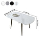 Modern Sintered Stone Dinner Table Round Table with Black Frame for Kitchen Clearhalo ' dining_table' 'Dining Tables & Seating' 'Dining Tables' 'furn' 'furn_dining_table' 'Furniture' 'furniture_dining_table' 'Kitchen & Dining Furniture' 'kitchen&dining_furn' 'kitchen' 'kitchen_dining_table' 3959131