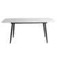 Industrial Standard Kitchen Dining Table Sintered Stone Rectangle Dining Table with 4 Legs Base White Without Chairs Clearhalo ' dining_table' 'Dining Tables & Seating' 'Dining Tables' 'furn' 'furn_dining_table' 'Furniture' 'furniture_dining_table' 'Kitchen & Dining Furniture' 'kitchen&dining_furn' 'kitchen' 'kitchen_dining_table' 3959166