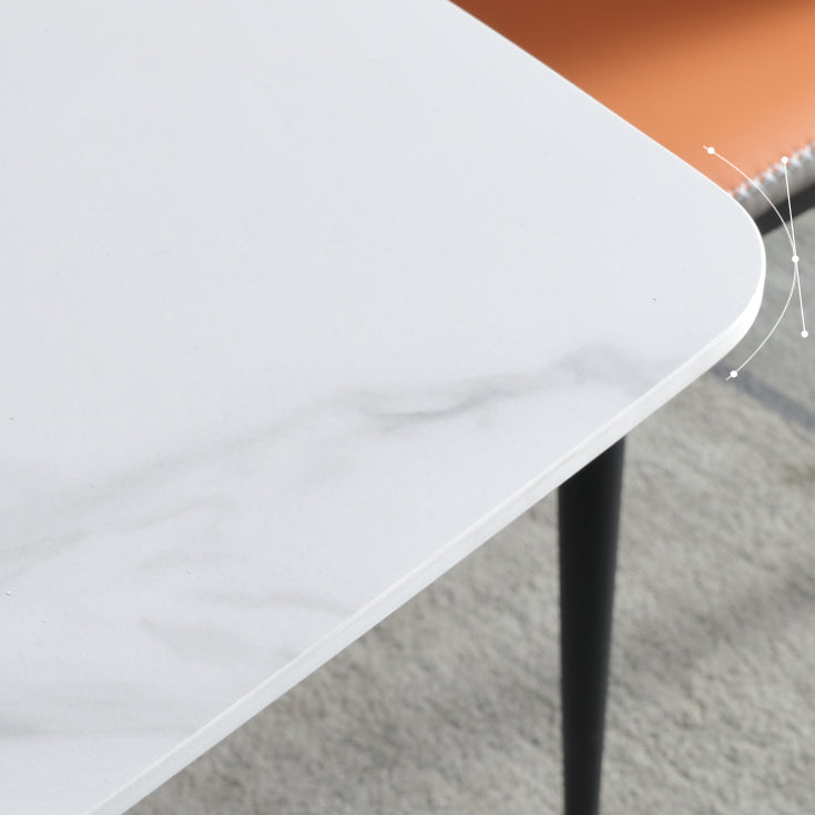 Industrial Standard Kitchen Dining Table Sintered Stone Rectangle Dining Table with 4 Legs Base Clearhalo ' dining_table' 'Dining Tables & Seating' 'Dining Tables' 'furn' 'furn_dining_table' 'Furniture' 'furniture_dining_table' 'Kitchen & Dining Furniture' 'kitchen&dining_furn' 'kitchen' 'kitchen_dining_table' 3959168