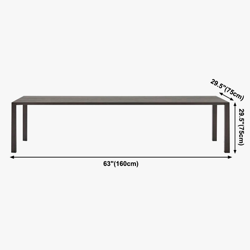 Glam Brown Solid Wood Dining Table Rectangle Shape Standard Dining Table for Kitchen Clearhalo ' dining_table' 'Dining Tables & Seating' 'Dining Tables' 'furn' 'furn_dining_table' 'Furniture' 'furniture_dining_table' 'Kitchen & Dining Furniture' 'kitchen&dining_furn' 'kitchen' 'kitchen_dining_table' 3959189