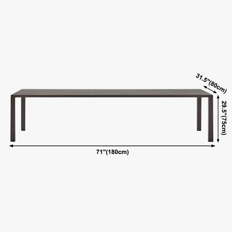 Glam Brown Solid Wood Dining Table Rectangle Shape Standard Dining Table for Kitchen Clearhalo ' dining_table' 'Dining Tables & Seating' 'Dining Tables' 'furn' 'furn_dining_table' 'Furniture' 'furniture_dining_table' 'Kitchen & Dining Furniture' 'kitchen&dining_furn' 'kitchen' 'kitchen_dining_table' 3959190