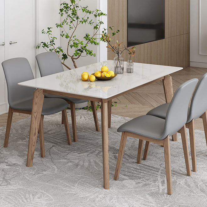 Industrial Sintered Stone Top Dining Table Rectangle Kitchen Dining Table with 4 Legs Base Clearhalo ' dining_table' 'Dining Tables & Seating' 'Dining Tables' 'furn' 'furn_dining_table' 'Furniture' 'furniture_dining_table' 'Kitchen & Dining Furniture' 'kitchen&dining_furn' 'kitchen' 'kitchen_dining_table' 3959191