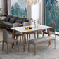 Industrial Sintered Stone Top Dining Table Rectangle Kitchen Dining Table with 4 Legs Base Clearhalo ' dining_table' 'Dining Tables & Seating' 'Dining Tables' 'furn' 'furn_dining_table' 'Furniture' 'furniture_dining_table' 'Kitchen & Dining Furniture' 'kitchen&dining_furn' 'kitchen' 'kitchen_dining_table' 3959193