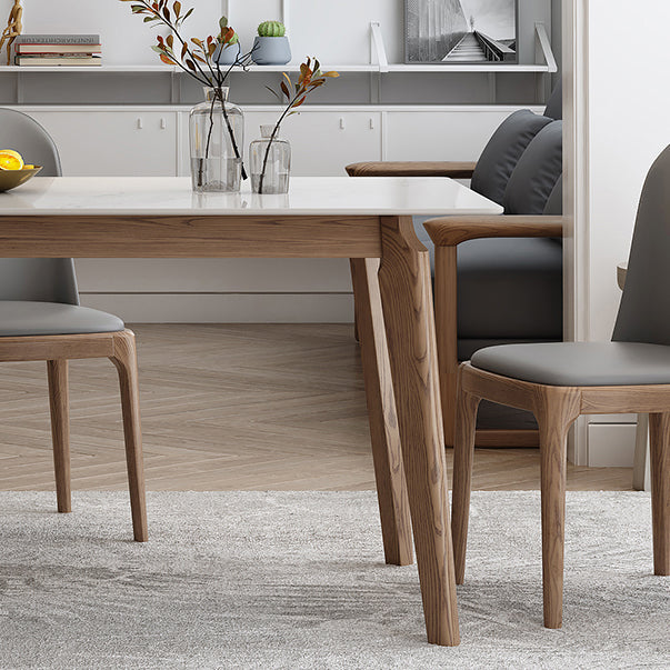 Industrial Sintered Stone Top Dining Table Rectangle Kitchen Dining Table with 4 Legs Base Clearhalo ' dining_table' 'Dining Tables & Seating' 'Dining Tables' 'furn' 'furn_dining_table' 'Furniture' 'furniture_dining_table' 'Kitchen & Dining Furniture' 'kitchen&dining_furn' 'kitchen' 'kitchen_dining_table' 3959200