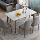 Industrial Sintered Stone Top Dining Table Rectangle Kitchen Dining Table with 4 Legs Base Clearhalo ' dining_table' 'Dining Tables & Seating' 'Dining Tables' 'furn' 'furn_dining_table' 'Furniture' 'furniture_dining_table' 'Kitchen & Dining Furniture' 'kitchen&dining_furn' 'kitchen' 'kitchen_dining_table' 3959201