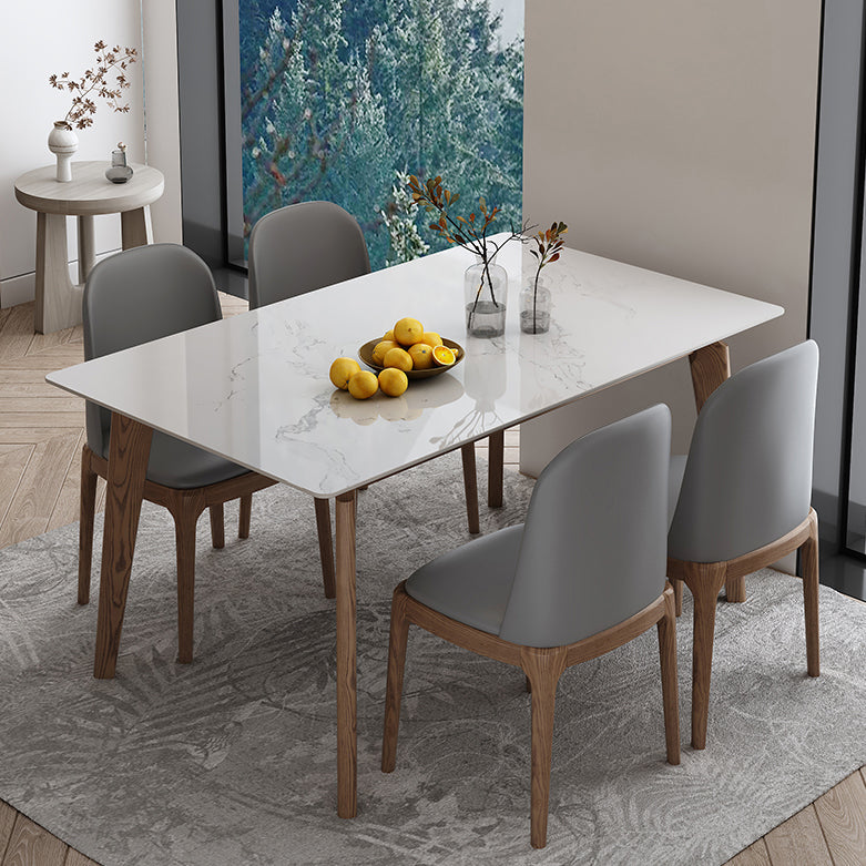 Industrial Sintered Stone Top Dining Table Rectangle Kitchen Dining Table with 4 Legs Base Clearhalo ' dining_table' 'Dining Tables & Seating' 'Dining Tables' 'furn' 'furn_dining_table' 'Furniture' 'furniture_dining_table' 'Kitchen & Dining Furniture' 'kitchen&dining_furn' 'kitchen' 'kitchen_dining_table' 3959203