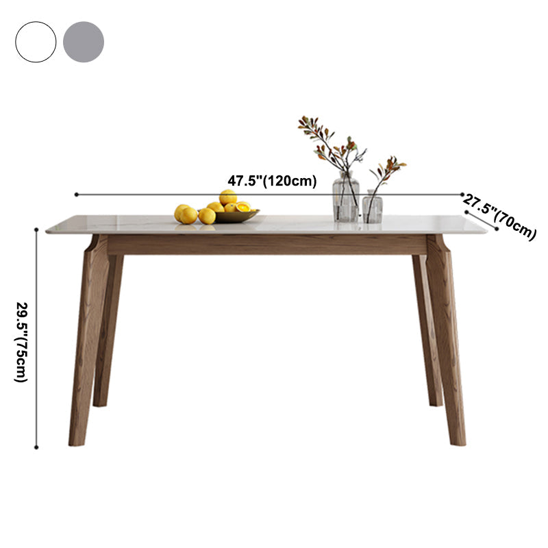 Industrial Sintered Stone Top Dining Table Rectangle Kitchen Dining Table with 4 Legs Base Clearhalo ' dining_table' 'Dining Tables & Seating' 'Dining Tables' 'furn' 'furn_dining_table' 'Furniture' 'furniture_dining_table' 'Kitchen & Dining Furniture' 'kitchen&dining_furn' 'kitchen' 'kitchen_dining_table' 3959207