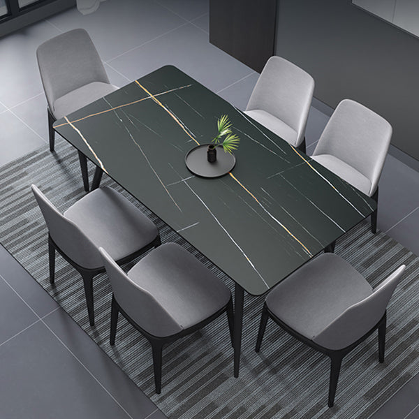 Metal Industrial Rectangle Dining Table Sintered Stone Table for Dining Room Clearhalo ' dining_table' 'Dining Tables & Seating' 'Dining Tables' 'furn' 'furn_dining_table' 'Furniture' 'furniture_dining_table' 'Kitchen & Dining Furniture' 'kitchen&dining_furn' 'kitchen' 'kitchen_dining_table' 3959224