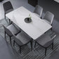 Metal Industrial Rectangle Dining Table Sintered Stone Table for Dining Room Clearhalo ' dining_table' 'Dining Tables & Seating' 'Dining Tables' 'furn' 'furn_dining_table' 'Furniture' 'furniture_dining_table' 'Kitchen & Dining Furniture' 'kitchen&dining_furn' 'kitchen' 'kitchen_dining_table' 3959225