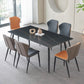 Metal Industrial Rectangle Dining Table Sintered Stone Table with Black Legs Clearhalo ' dining_table' 'Dining Tables & Seating' 'Dining Tables' 'furn' 'furn_dining_table' 'Furniture' 'furniture_dining_table' 'Kitchen & Dining Furniture' 'kitchen&dining_furn' 'kitchen' 'kitchen_dining_table' 3959249