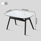 Modern Sintered Stone Dining Table 51.18" Round Drop-Leaf Table with Black Frame Clearhalo ' dining_table' 'Dining Tables & Seating' 'Dining Tables' 'furn' 'furn_dining_table' 'Furniture' 'furniture_dining_table' 'Kitchen & Dining Furniture' 'kitchen&dining_furn' 'kitchen' 'kitchen_dining_table' 3959279