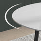 Modern Style Sintered Stone Dining Table 51.18'' Round Drop-Leaf Table with 4 Legs Clearhalo ' dining_table' 'Dining Tables & Seating' 'Dining Tables' 'furn' 'furn_dining_table' 'Furniture' 'furniture_dining_table' 'Kitchen & Dining Furniture' 'kitchen&dining_furn' 'kitchen' 'kitchen_dining_table' 3959289