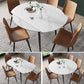Modern Style Sintered Stone Dining Table 51.18'' Round Drop-Leaf Table with 4 Legs Clearhalo ' dining_table' 'Dining Tables & Seating' 'Dining Tables' 'furn' 'furn_dining_table' 'Furniture' 'furniture_dining_table' 'Kitchen & Dining Furniture' 'kitchen&dining_furn' 'kitchen' 'kitchen_dining_table' 3959294