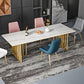 Metal Traditional Luxury Rectangle Table Sintered Stone Indoor Table for Kitchen and Dining Room Clearhalo ' dining_table' 'Dining Tables & Seating' 'Dining Tables' 'furn' 'furn_dining_table' 'Furniture' 'furniture_dining_table' 'Kitchen & Dining Furniture' 'kitchen&dining_furn' 'kitchen' 'kitchen_dining_table' 3959299