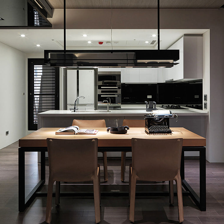 Rectangle Modern Dining Table Wood Color Trestle Base Dining Table with Solid Wood Clearhalo ' dining_table' 'Dining Tables & Seating' 'Dining Tables' 'furn' 'furn_dining_table' 'Furniture' 'furniture_dining_table' 'Kitchen & Dining Furniture' 'kitchen&dining_furn' 'kitchen' 'kitchen_dining_table' 3959318