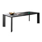 Rectangle Modern Style Dining Table Two-Color Fixed Table with Solid Wood Black Without Chairs Clearhalo ' dining_table' 'Dining Tables & Seating' 'Dining Tables' 'furn' 'furn_dining_table' 'Furniture' 'furniture_dining_table' 'Kitchen & Dining Furniture' 'kitchen&dining_furn' 'kitchen' 'kitchen_dining_table' 3959334