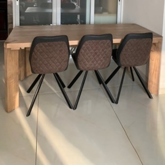Rectangle Modern Style Dining Table Two-Color Fixed Table with Solid Wood Clearhalo ' dining_table' 'Dining Tables & Seating' 'Dining Tables' 'furn' 'furn_dining_table' 'Furniture' 'furniture_dining_table' 'Kitchen & Dining Furniture' 'kitchen&dining_furn' 'kitchen' 'kitchen_dining_table' 3959335