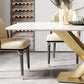 Traditional Luxury Style Dining Table White Rectangle Sintered Stone Table Clearhalo ' dining_table' 'Dining Tables & Seating' 'Dining Tables' 'furn' 'furn_dining_table' 'Furniture' 'furniture_dining_table' 'Kitchen & Dining Furniture' 'kitchen&dining_furn' 'kitchen' 'kitchen_dining_table' 3959353