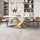 Traditional Luxury Style Dining Table White Rectangle Sintered Stone Table Clearhalo ' dining_table' 'Dining Tables & Seating' 'Dining Tables' 'furn' 'furn_dining_table' 'Furniture' 'furniture_dining_table' 'Kitchen & Dining Furniture' 'kitchen&dining_furn' 'kitchen' 'kitchen_dining_table' 3959356