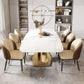Traditional Luxury Style Dining Table White Rectangle Sintered Stone Table Clearhalo ' dining_table' 'Dining Tables & Seating' 'Dining Tables' 'furn' 'furn_dining_table' 'Furniture' 'furniture_dining_table' 'Kitchen & Dining Furniture' 'kitchen&dining_furn' 'kitchen' 'kitchen_dining_table' 3959358