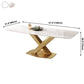 Traditional Luxury Style Dining Table White Rectangle Sintered Stone Table Clearhalo ' dining_table' 'Dining Tables & Seating' 'Dining Tables' 'furn' 'furn_dining_table' 'Furniture' 'furniture_dining_table' 'Kitchen & Dining Furniture' 'kitchen&dining_furn' 'kitchen' 'kitchen_dining_table' 3959363