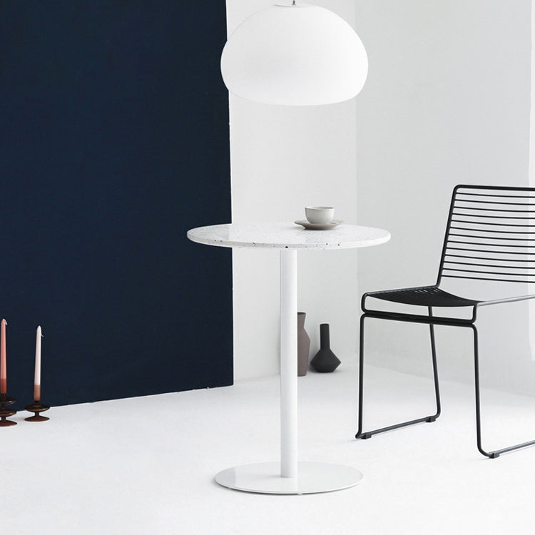 Round Dining Dinette Table Simplicity Style Pedestal Casual Furniture for Home Clearhalo ' dining_table' 'Dining Tables & Seating' 'Dining Tables' 'furn' 'furn_dining_table' 'Furniture' 'furniture_dining_table' 'Kitchen & Dining Furniture' 'kitchen&dining_furn' 'kitchen' 'kitchen_dining_table' 3959367