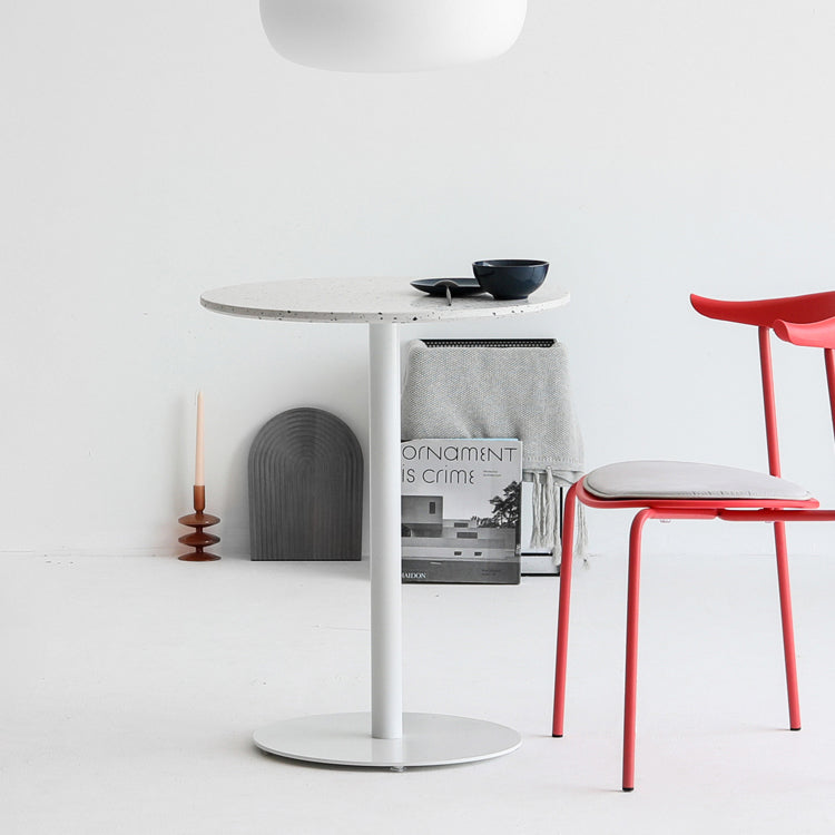 Round Dining Dinette Table Simplicity Style Pedestal Casual Furniture for Home Clearhalo ' dining_table' 'Dining Tables & Seating' 'Dining Tables' 'furn' 'furn_dining_table' 'Furniture' 'furniture_dining_table' 'Kitchen & Dining Furniture' 'kitchen&dining_furn' 'kitchen' 'kitchen_dining_table' 3959380